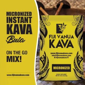 A bag of kava is sitting on the ground.