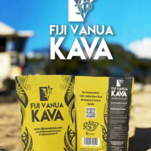 A bag of kava sitting on top of the ground.
