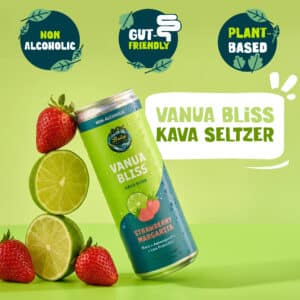 Vanua Bliss Kava Soda – Calm & Relaxing Plant-Based Wellness Drink | Low Sugar, Probiotic, Non-Alcoholic