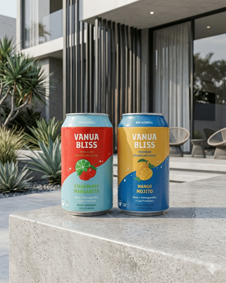 Vanua Bliss Kava Soda – Calm & Relaxing Plant-Based Wellness Drink | Low Sugar, Probiotic, Non-Alcoholic - Image 3