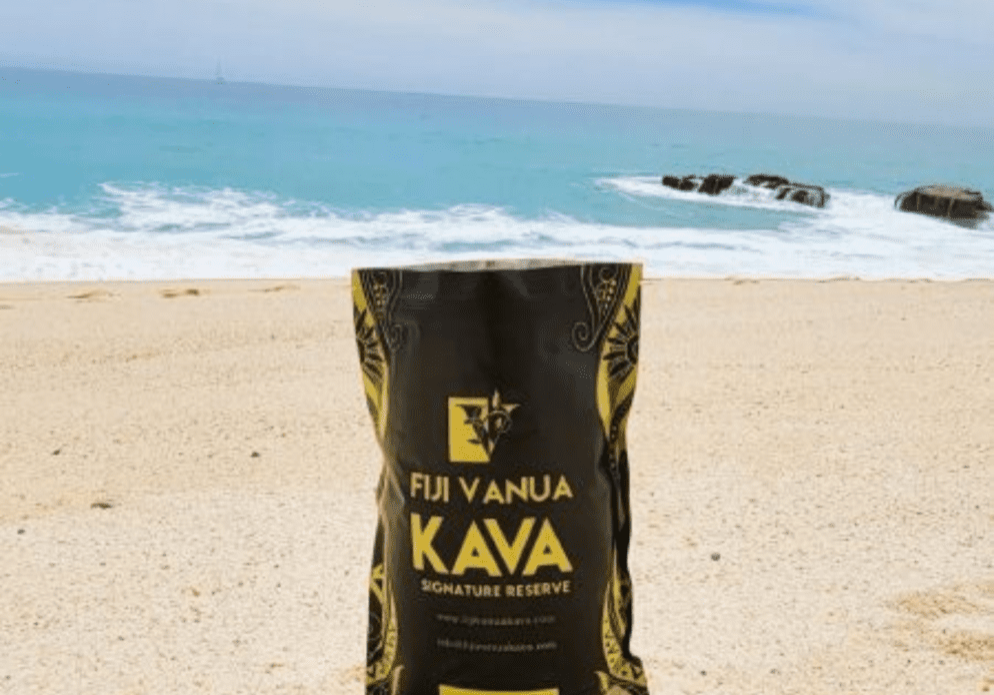 Fiji Vanua Kava on a beach.